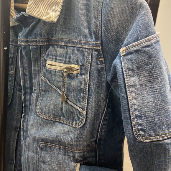 Winter Denim Jacket 100% Cotton 7 for All Mankind zipper closure insulation - Picture 7 of 10